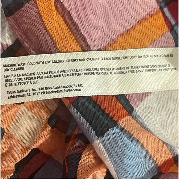 Anthropologie Plaid Ruffled Maxi Dress NWT Size Medium Petite - Picture 8 of 14